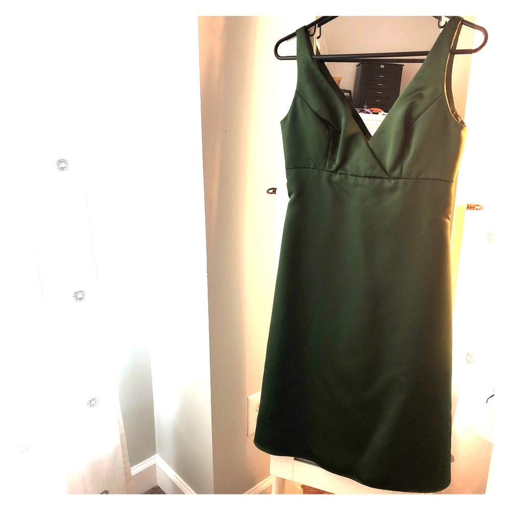 Dark green bridesmaid dress